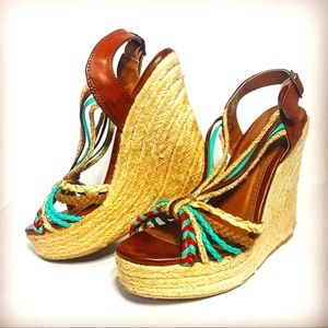 Southwest Rope Wedge Sandals